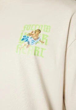 YOURTURN Unisex - T-Shirt Print - Beige -Kledingwinkel 027a1916b2584855ac86edc38b572444