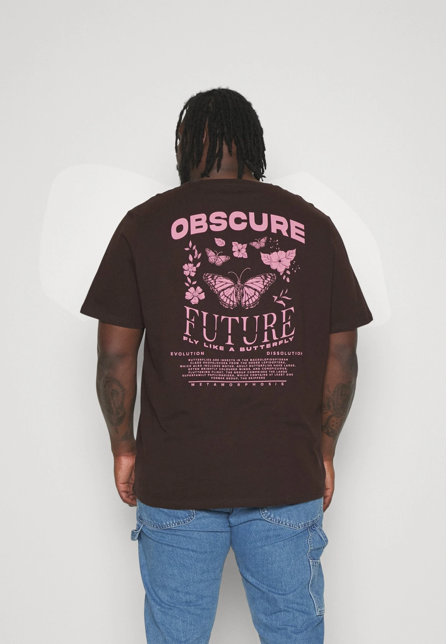 YOURTURN T-Shirt Print - Dark Brown 3 YOURTURN T-Shirt Print - Dark Brown - Afbeelding 3