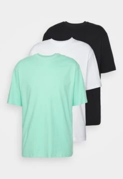 YOURTURN 3Pack Unisex - T-Shirt Basic - White/Mint/Black -Kledingwinkel 233351a62236459a996e1a031bd0d8cd