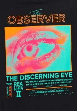 YOURTURN Unisex Observer- T-Shirt Print - Black -Kledingwinkel 2f10caddf93c4f93970871184d5087d9