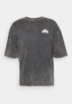 YOURTURN Skull Graphic Tee Unisex - T-Shirt Print - Mottled Black -Kledingwinkel 3341a74bddf74d959dffbf4e41605549