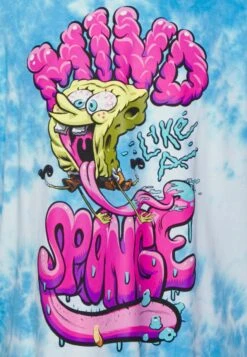 YOURTURN Spongebob Tie Dye Graphic Tee - T-Shirt Print - Blue -Kledingwinkel 40875b87dec64753aa40d175f8bdc22e