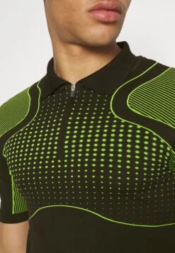 YOURTURN Unisex - Poloshirt - Black/Green -Kledingwinkel 55d461bd263e4076ade0a1ccce803e32