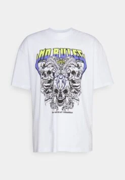 YOURTURN Rule Skull Graphic Tee Unisex - T-Shirt Print - White -Kledingwinkel 68ce6e2ef5464ff5af39c9b482f98a1a