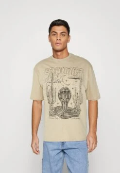 YOURTURN Unisex - T-Shirt Print - Tan