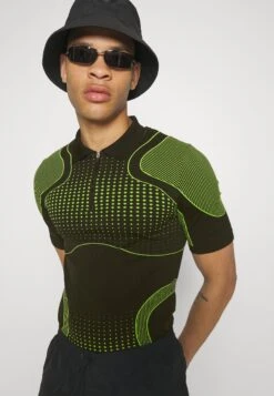 YOURTURN Unisex - Poloshirt - Black/Green -Kledingwinkel a932c9cd3699458d904952ff254a806a