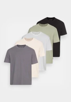 YOURTURN Unisex 5 Pack - T-Shirt Basic - Dark Grey/White/Beige 12 YOURTURN Unisex 5 Pack - T-Shirt Basic - Dark Grey/White/Beige -Kledingwinkel ad4b65fc9a1a4ee292e39d99f7fd81fb