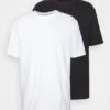 YOURTURN 2 Pack Unisex - T-Shirt Basic - Black/White
