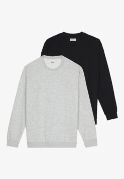 YOURTURN Unisex 2 Pack - Sweater - Black/Mottled Light Grey -Kledingwinkel ca48994b3c274aa685423dccdbfee630