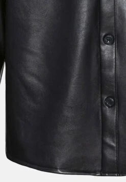 YOURTURN Unisex - Imitatieleren Jas - Black -Kledingwinkel cb82c7c791af41c49e28fe3f20256a3d