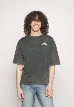 YOURTURN Skull Graphic Tee Unisex - T-Shirt Print - Mottled Black -Kledingwinkel da5ddb789f454a678b4b27212f932166