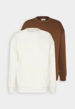 YOURTURN Unisex 2 Pack - Sweater - Dark Brown/Off-White -Kledingwinkel db8e5dd458f4415695ecd8f474fd5ba3