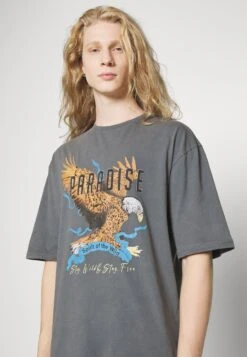 YOURTURN Unisex - T-Shirt Print - Mottled Black -Kledingwinkel dbb1140a540b4b5d88e6dd57bb2e23c4