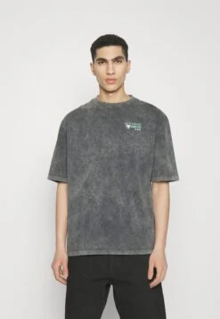 YOURTURN Unisex - T-Shirt Print - Mottled Black -Kledingwinkel e0852d6cd25e4088a78ed40c27fcd182