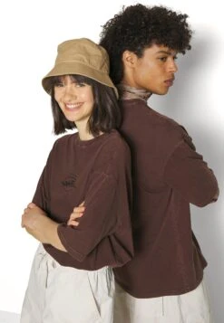 YOURTURN Unisex - T-Shirt Print - Dark Brown -Kledingwinkel ed0047be63e54a299600a138edfa9bf3