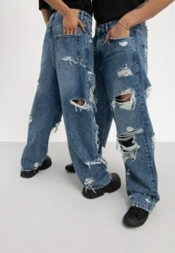 YOURTURN Unisex - Relaxed Fit Jeans - Light Blue Denim -Kledingwinkel f02b5a86a60a43f285c66bf0972136a0